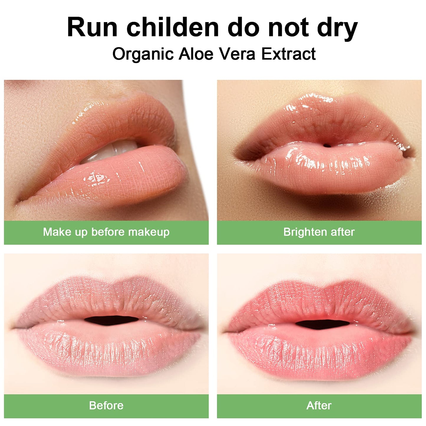 3PCS Aloe Vera Lipstick, Magic Temperature Color Change Lipstick Lip Blam, Long Lasting Nutritious Lips Makeup Aloe Vera Lip Gloss Set 3 Pack