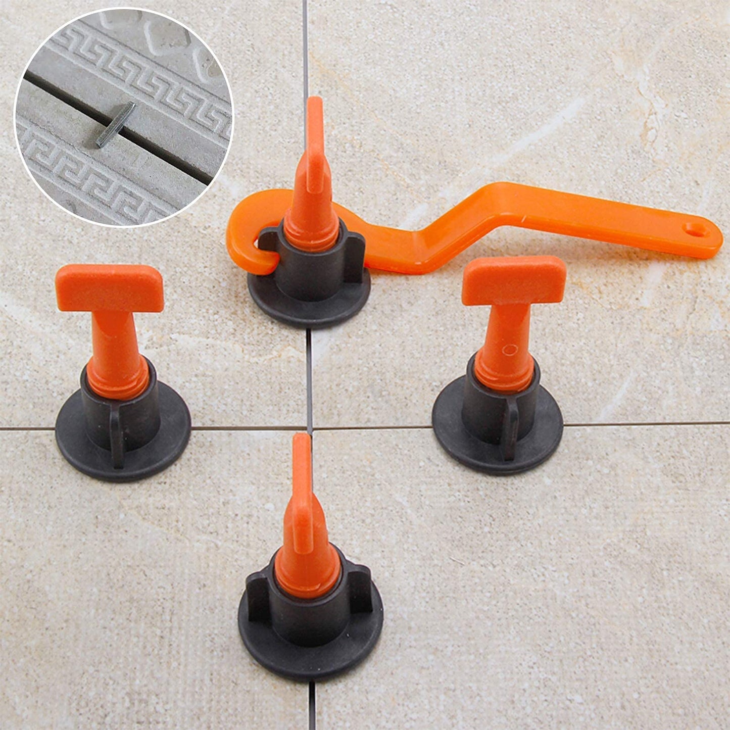 151PCS Tile Leveling System Kit 100 Pcs Reusable Tiles Leveler Spacers with 1 Special Wrench, for Construction,Like Building Wall&Floor