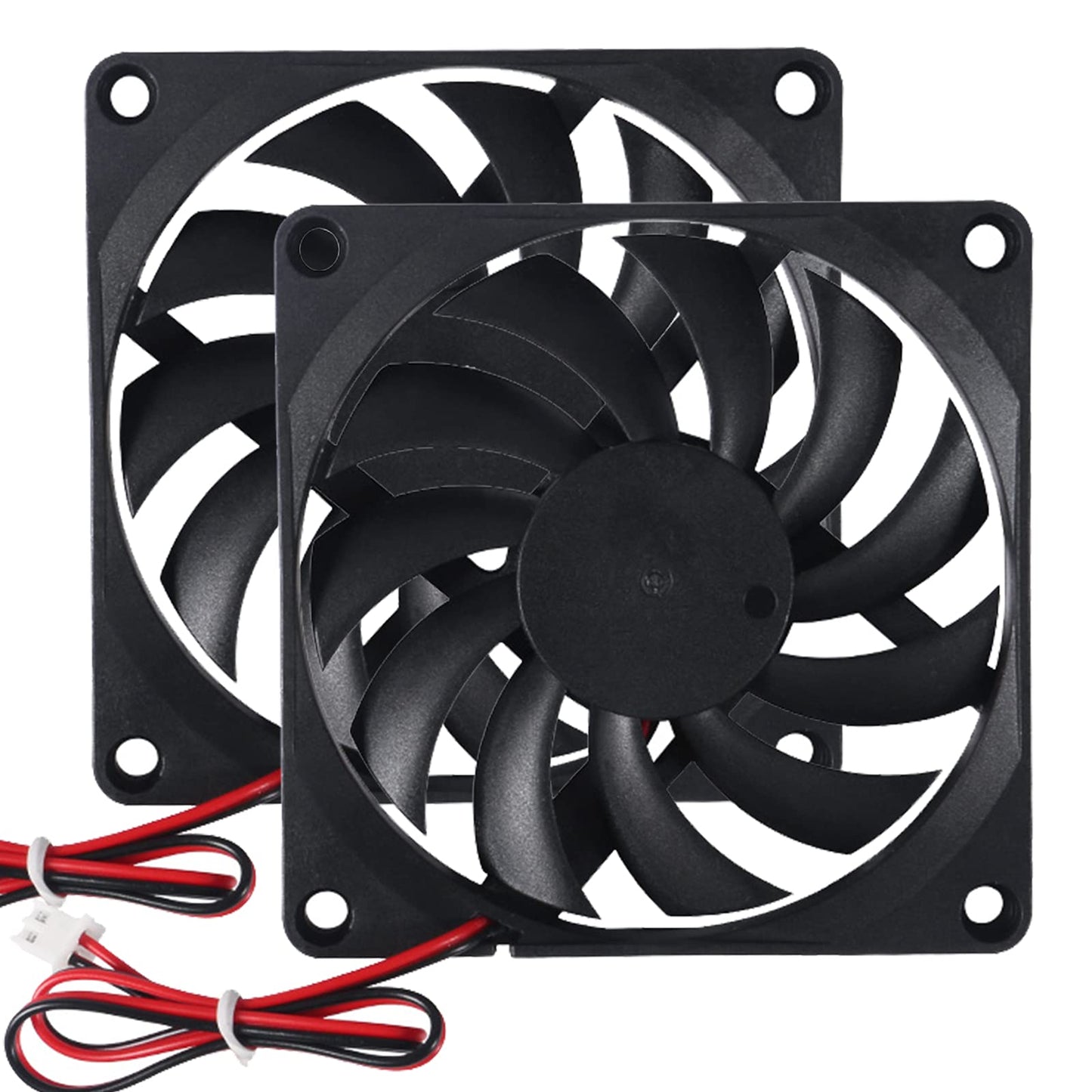 2Pcs DC 24V 8010 Fan Dual Ball Bearings 80mm 10mm Fan 3D Printer 80x80x10 Brushless Cooling Fan for Makerbot for 3D Printer PC CPU Computer Case Fan Cooler and Other Small Heat Dissipation Equipment dual ball 24V