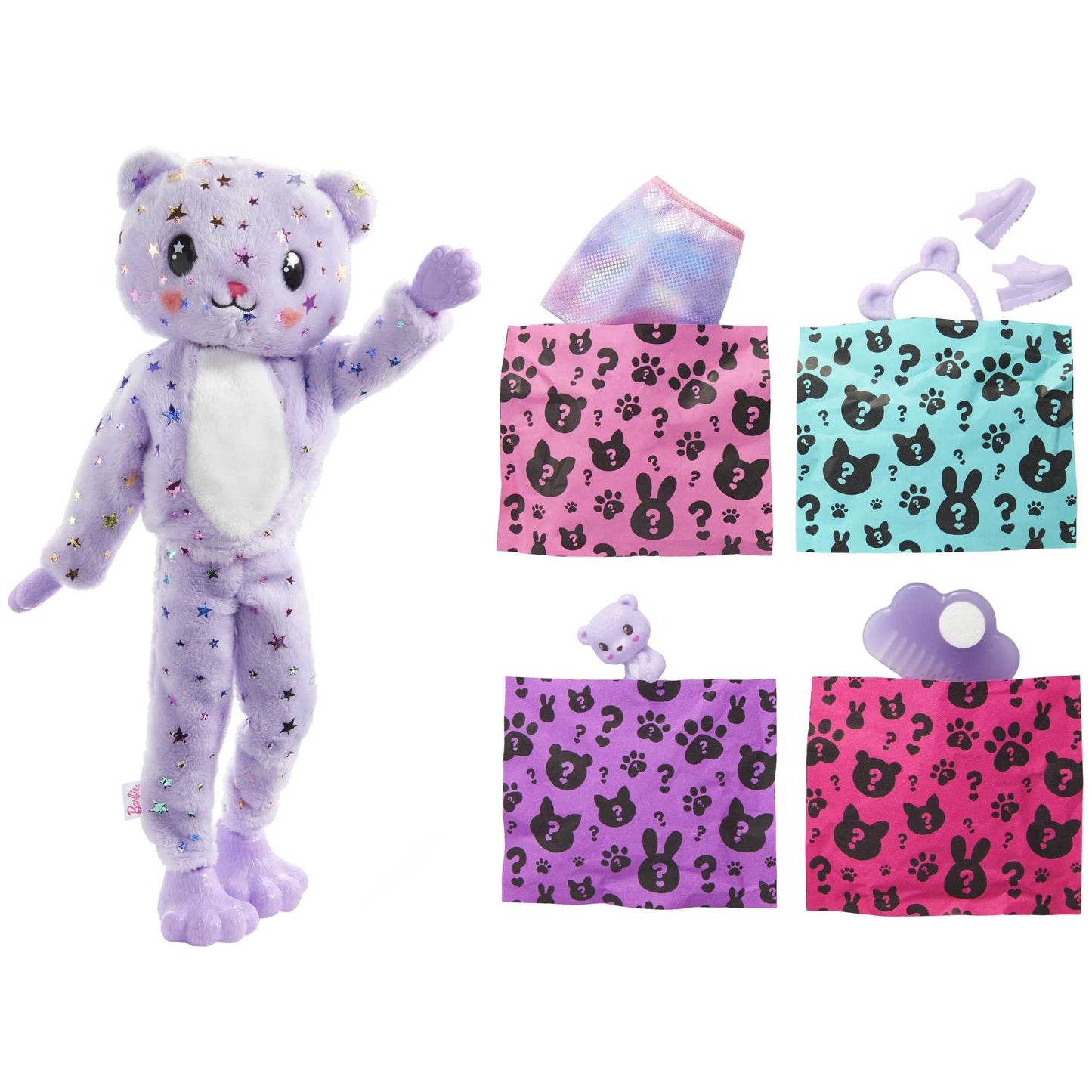 Barbie Cutie Reveal Fantasy Series Doll with Teddy Bear Plush Costume & 10 Surprises Including Mini Pet & Color Change, Gift for Kids 3 Years & Older