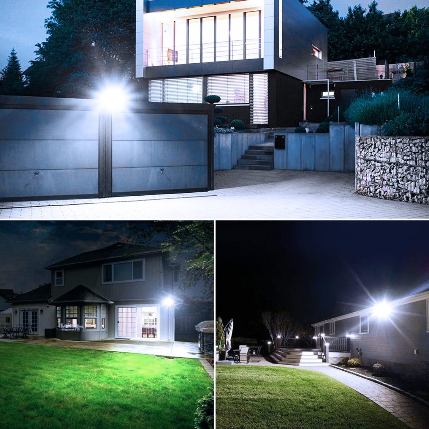 Viugreum 100W Led Floodlight Outdoor 10000LM Safety Light Waterproof IP66 Wall Light Work Lighting, Cold White 6500K Led Flood Light Outside for Garage, Garden, Backyard