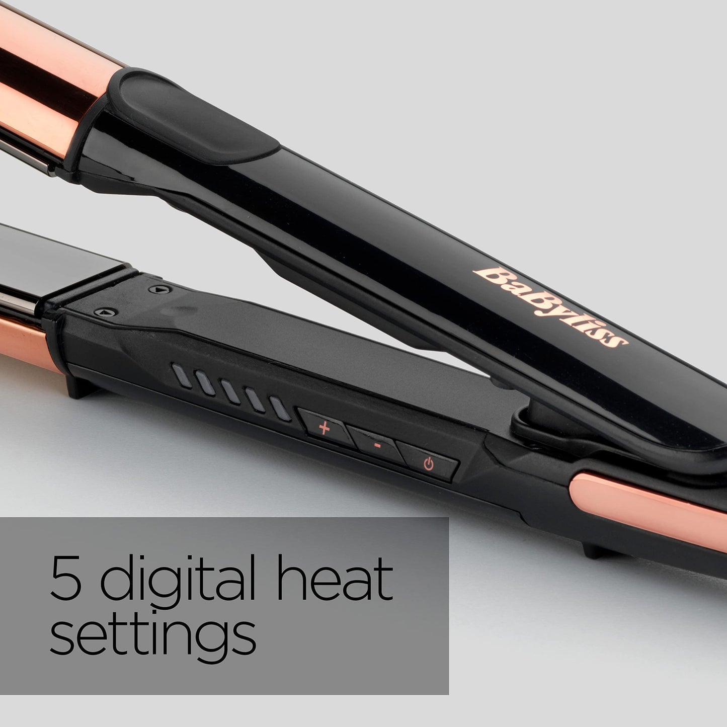 BaByliss Straight And Curl Brilliance Hair Straighteners And Curler, True-Titanium Plates for a smooth glide, Ionic, Curved Metal Design, Fast 15 second heat up, 5 heat settings up to 235°C 2481U - UK PLUG