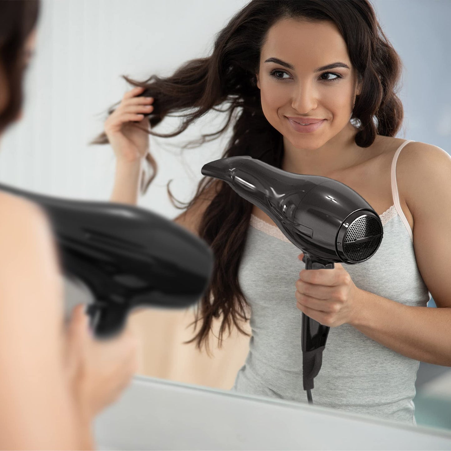 WAHL Pure Radiance by Wahl Hair Dryer, 2000W Dryer, Hair Dryers for Women, Cool Shot Button, 3 Heat and 2 Speed Settings, Ionic Function for Shinier Results, Concentrator Nozzle Black