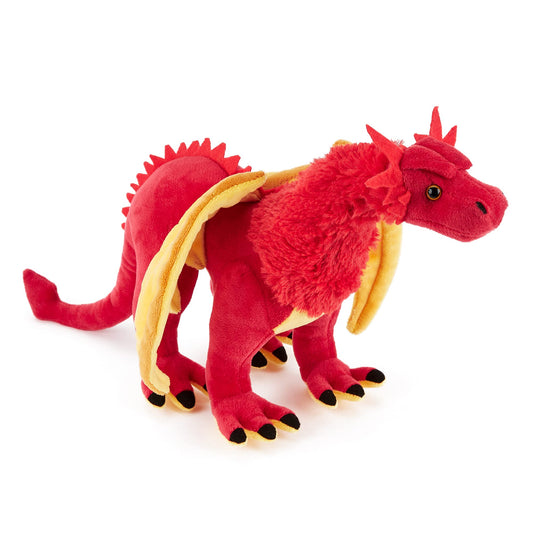 Zappi Co Childrens Stuffed Soft Cuddly Large Plush Toy Lifelike Stuffed Animal for Boys Kids (43cm Length) (Dragon Red) Dragon Red