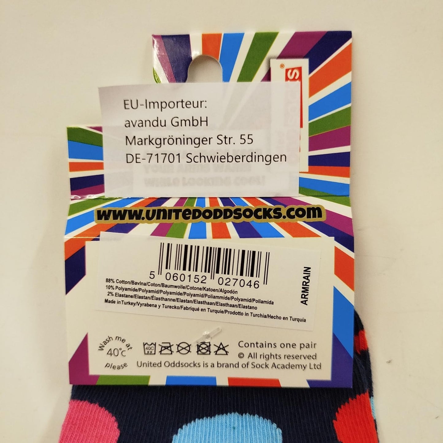 United Oddsocks Armwarmers Rainbow (ARMRAIN)