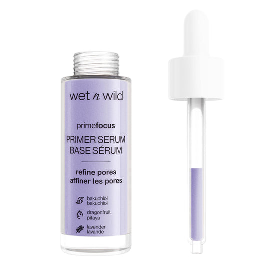 Wet 'n' Wild, Prime Focus, Primer Serum, Face Primer for a Flawless and Long-Lasting Makeup, Pore-Minimizing with Hydating Formula, Natural Finish Minimize Pores