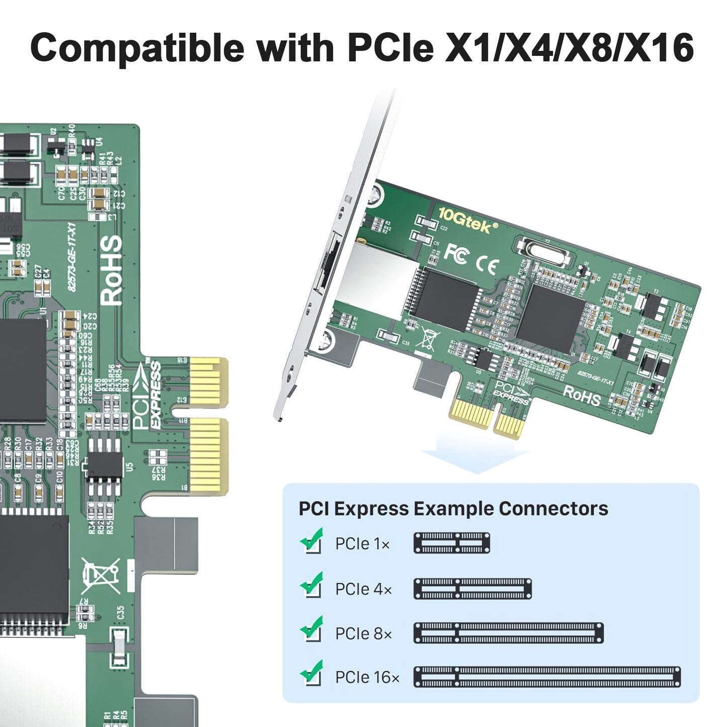 10/100/1000Mbps Gigabit Ethernet PCI Express NIC Network Card | with Intel(R) 82573 Controller | Ethernet Server Converged Network Adapter | Single RJ-45 Port | Support Windows Server/Freebsd/VMware Intel 82573★SALE★ 1-RJ45