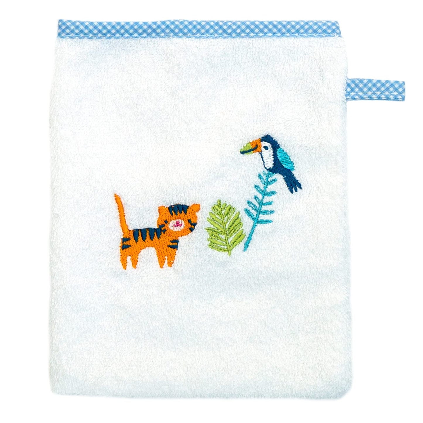 Baby Towel With Hood Wash Mitt Set Newborn Embroidered Bath Pack Gift Boy Or Girl 100% Turkish Combed Cotton (Animals) Animals