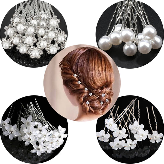 20Pcs Pearl Hair Pins Bridal Hair Pins Wedding Hair Pins Flower Hair Pins for Women Wedding Bridesmaid Hair Accessories for Women Girls, Wedding, Ball 20Pcs Pearl Hair Pins