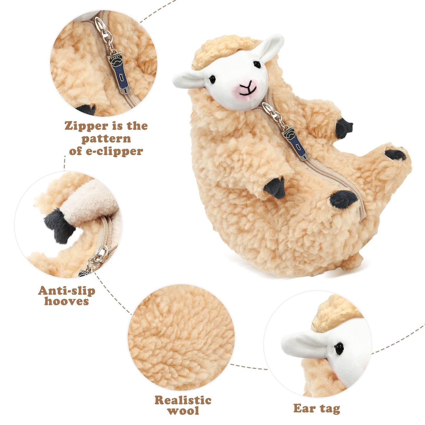 AGRIMONY Cute Shaved Sheep Toys - Kawaii Lamb Plushies Gifts - Fun Funny Mothers Day Easter Valentines Birthday Sheep Plush Gifts for Kids Women Mom Teenage Girls Boys Stuffed Animal Sheep Decor A-lightyellow