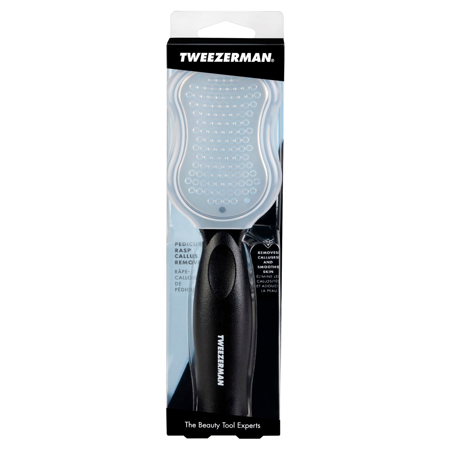 Tweezerman Pedicure Rasp Callus Remover - Stainless Steel Rasp Removes Rough, Hard, and Callused Skin Easily & Effectively, Includes Storage Cap, Suitable for Women and Men