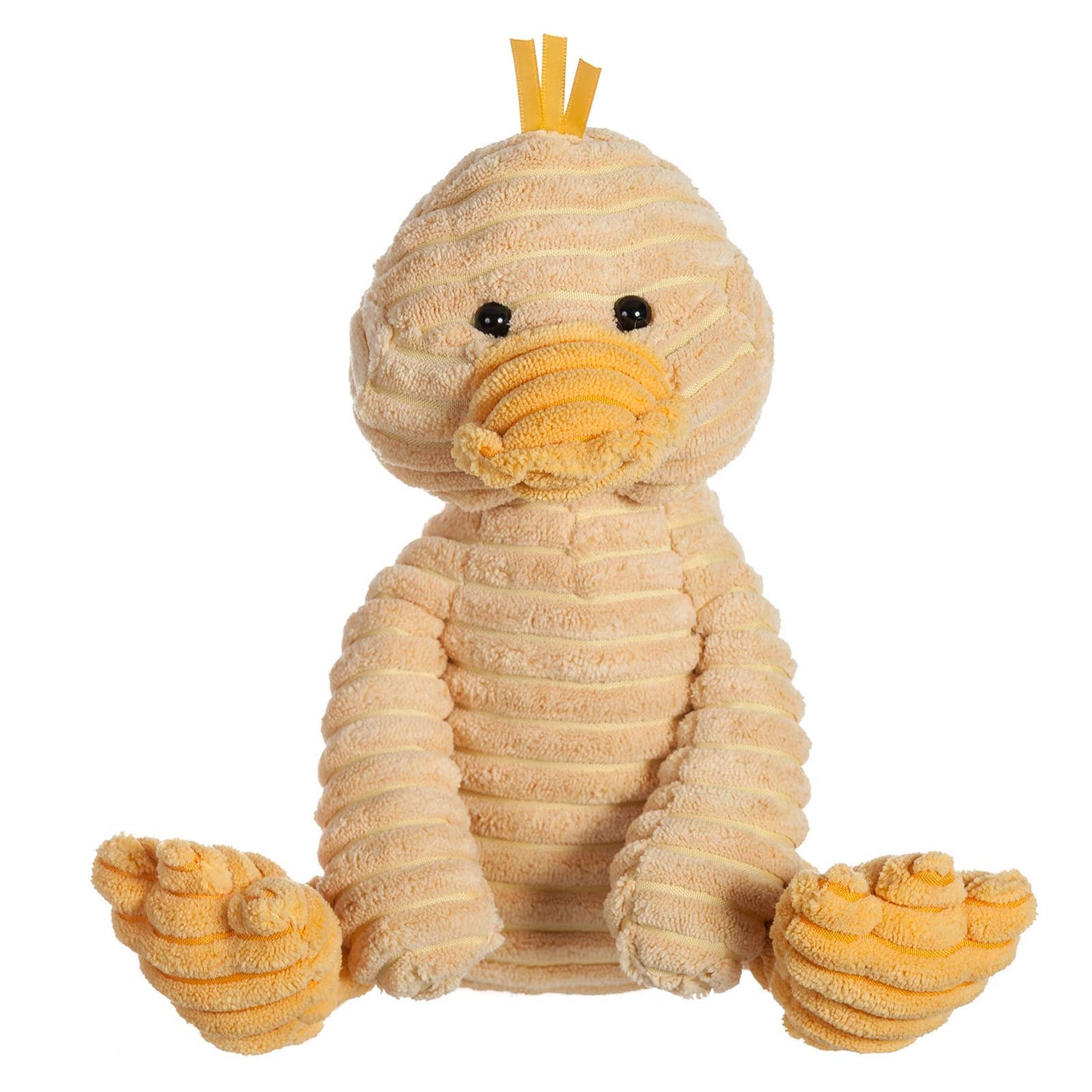 Apricot Lamb Toys Plush Corduroy Duck Stuffed Animal Soft Cuddly Perfect for Child (Medium, 12 Inches) Medium Yellow