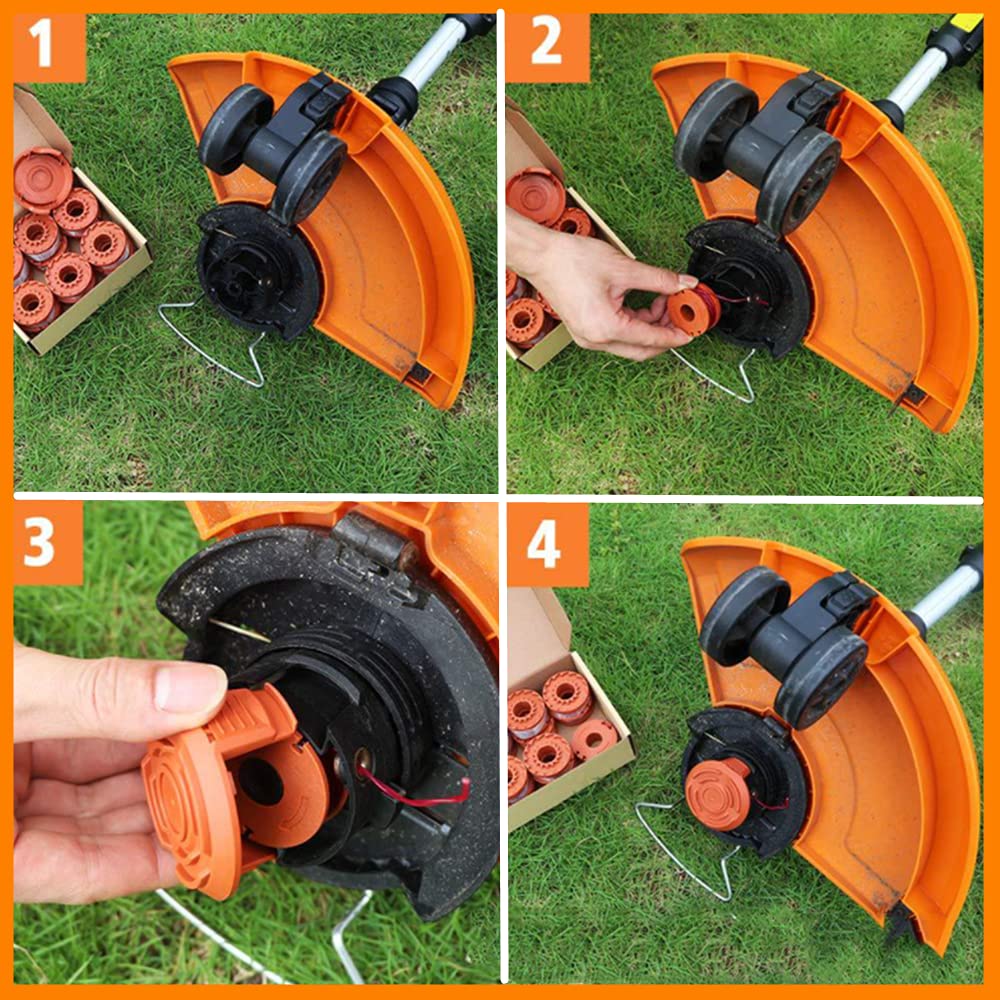 4 Pcs Worx Strimmer Spool Lawn Mower Strimmer Spool Grass Trimmer Spool Replacement Trimmer Spool Lawn Mower Line Worx Replacement