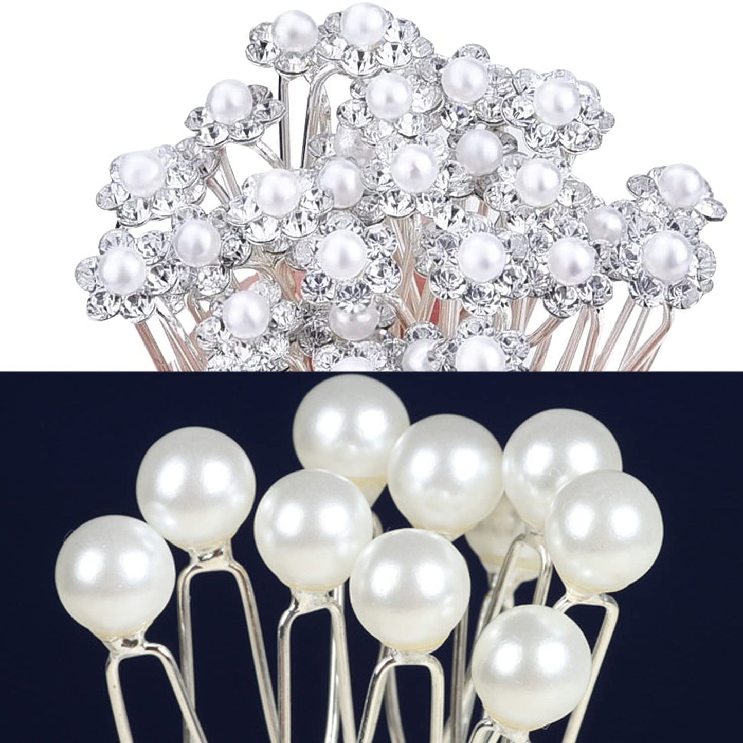 20Pcs Pearl Hair Pins Bridal Hair Pins Wedding Hair Pins Flower Hair Pins for Women Wedding Bridesmaid Hair Accessories for Women Girls, Wedding, Ball 20Pcs Pearl Hair Pins