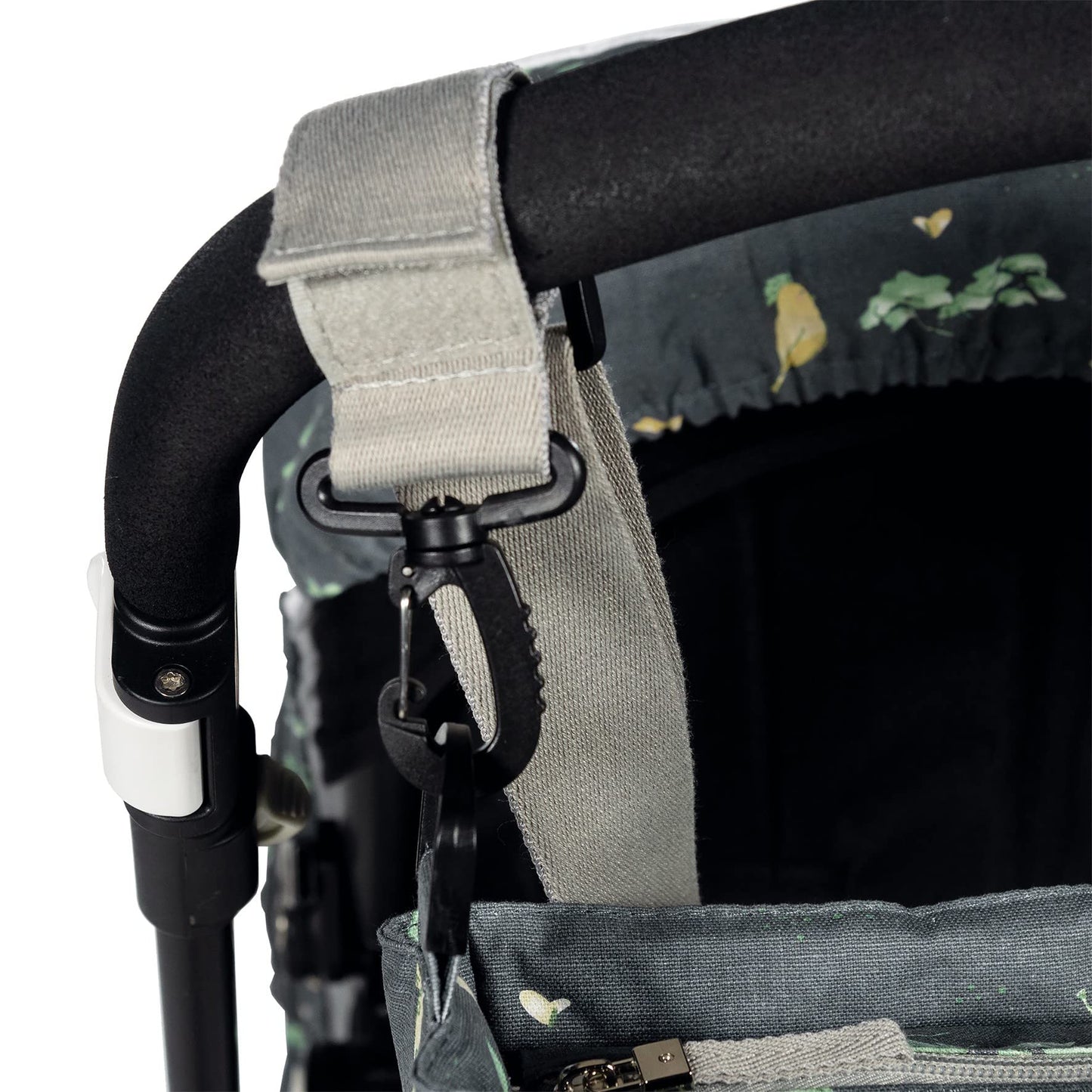 Walking Mum. Baobab bag diaper bag for stroller. Versatile design with short handles and long handle to carry on the shoulders. Anthracite. Measures 41X36X13 cm (36291)