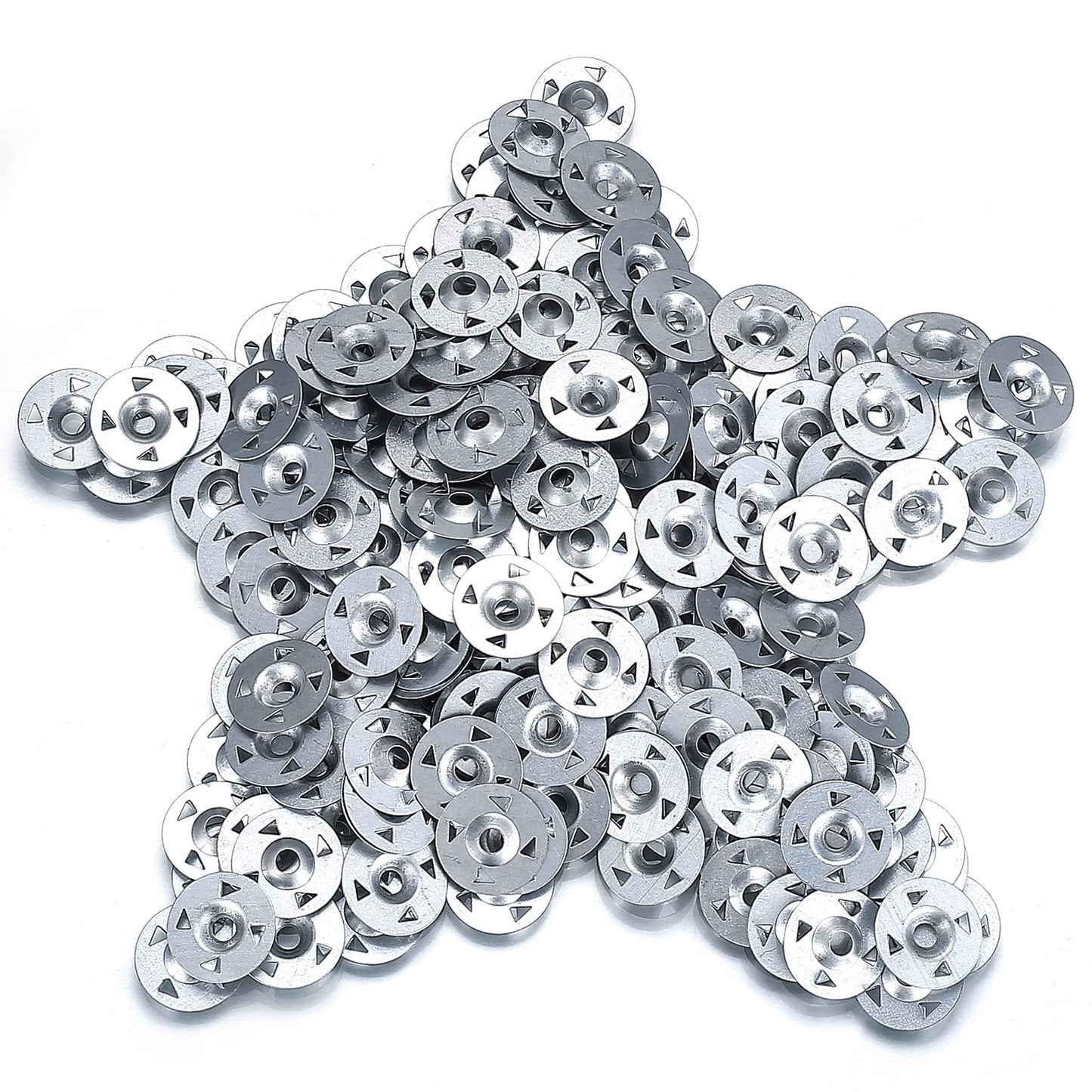 220 Pcs galvanised steel Easy Fix Washers，28mm Insulation Thermoboard Fixed Backer Nail Gaskets Gypsum Boards Claw Washers (220) (220) 220