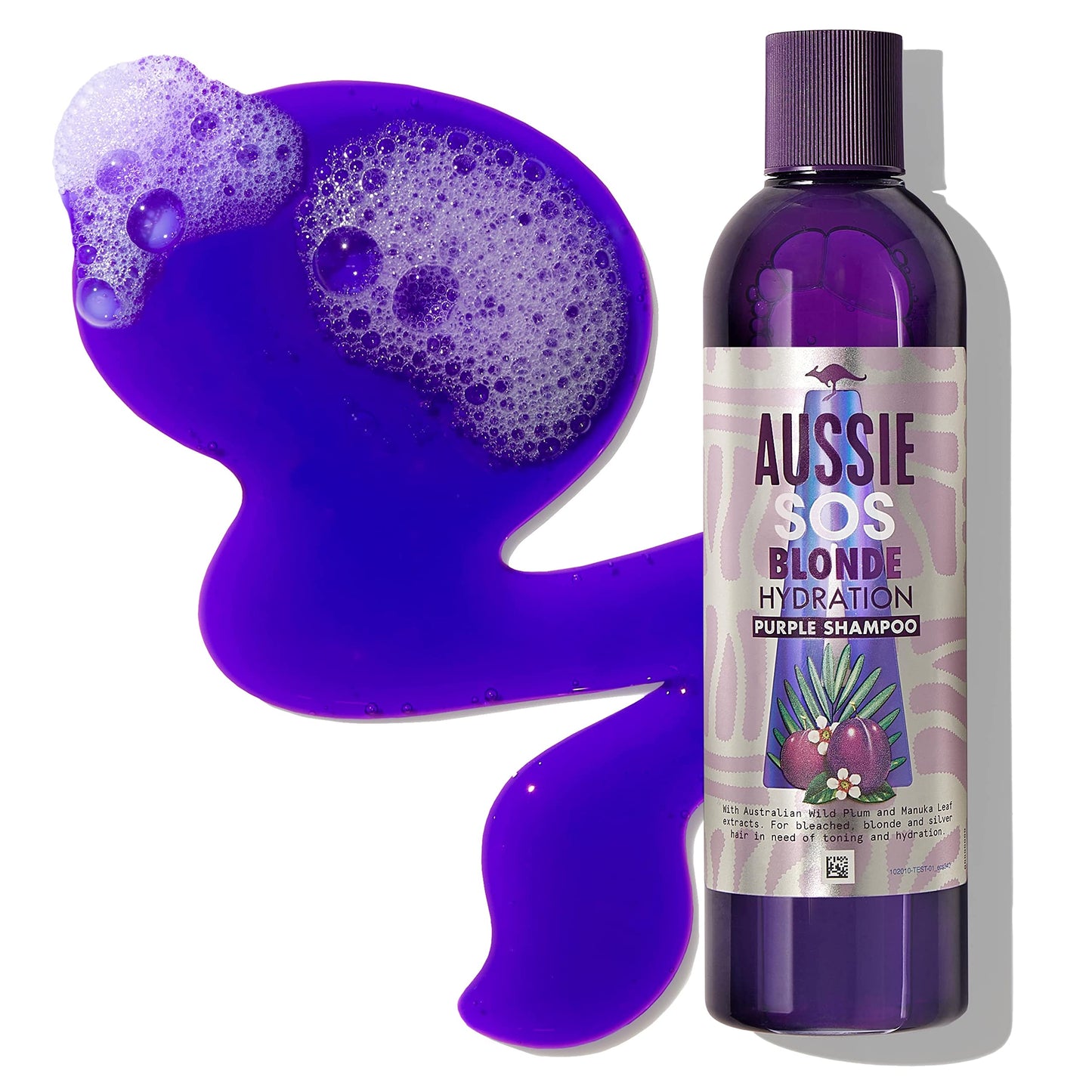 Aussie Blonde Purple Shampoo, Vegan Silver & Blonde Shampoo, Toner For Brassy Hair, XXL VALUE PACK With Australian Wild Plum & Manuka Leaf, 490 ml