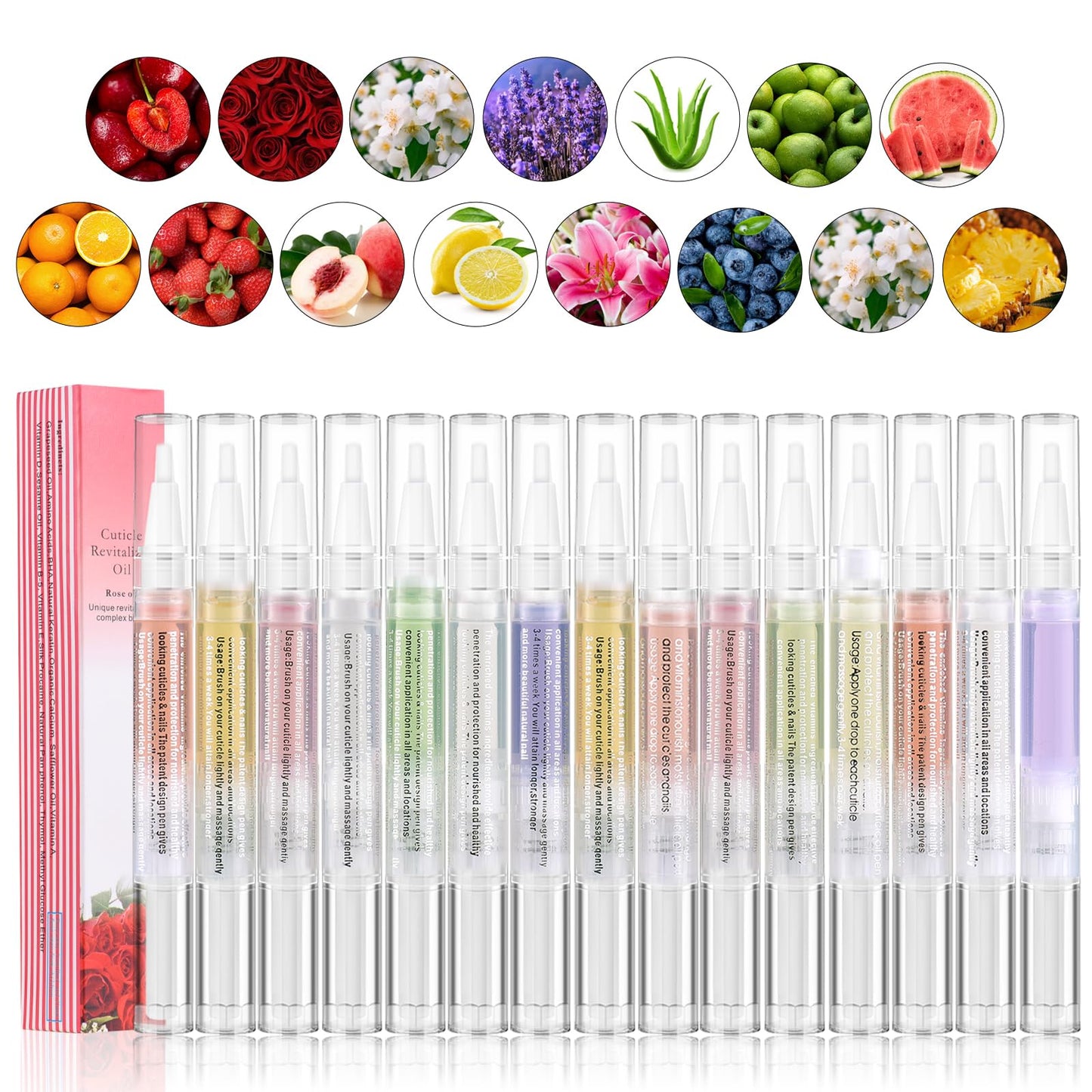 15pcs Cuticle Oil Pens,Bestauty Nail Cuticle Oil Pen Set with Natural Ingredient, Cuticle Oil for Nails for Preventing Cracking and Drying of Nails 15 Count (Pack of 1)