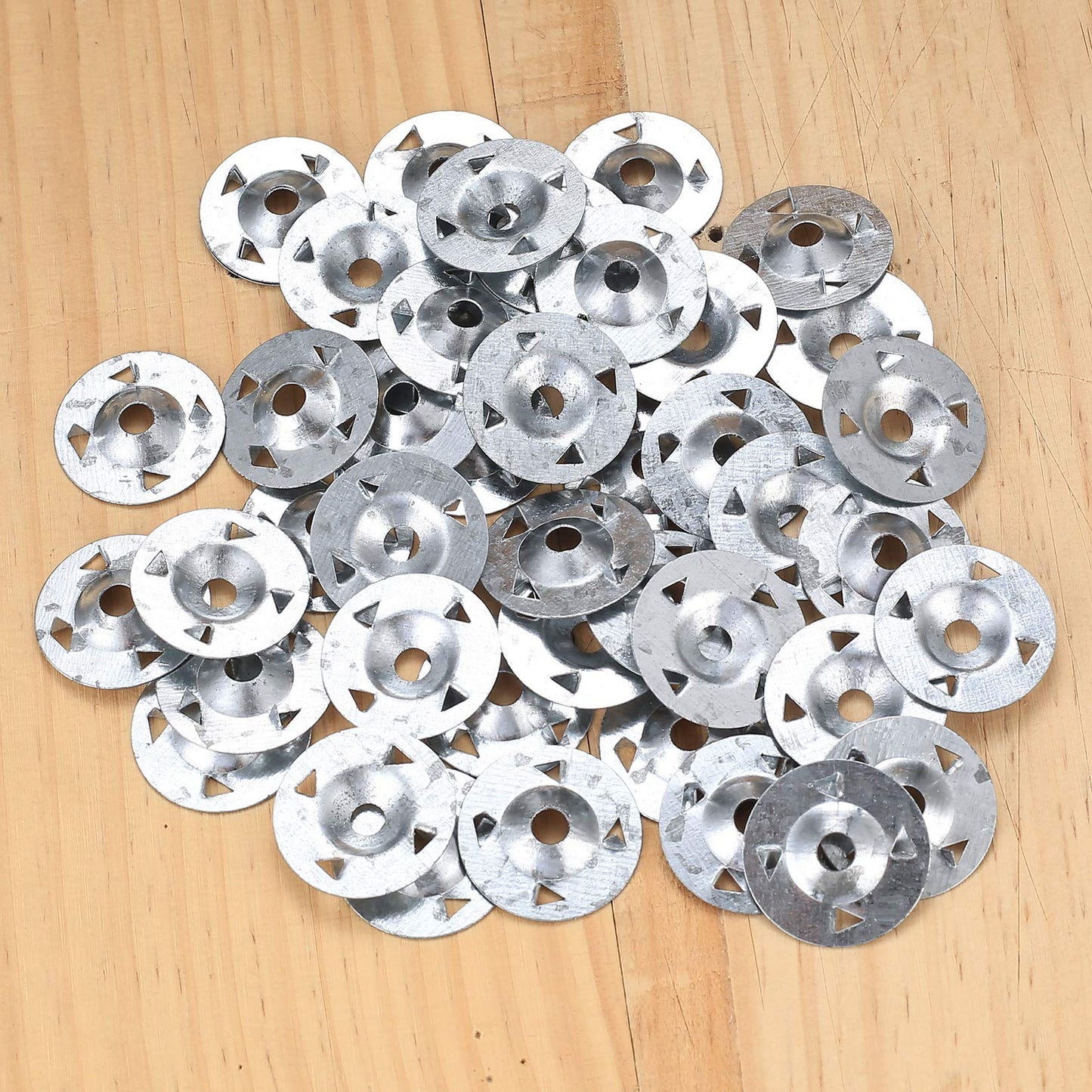 220 Pcs galvanised steel Easy Fix Washers，28mm Insulation Thermoboard Fixed Backer Nail Gaskets Gypsum Boards Claw Washers (220) (220) 220