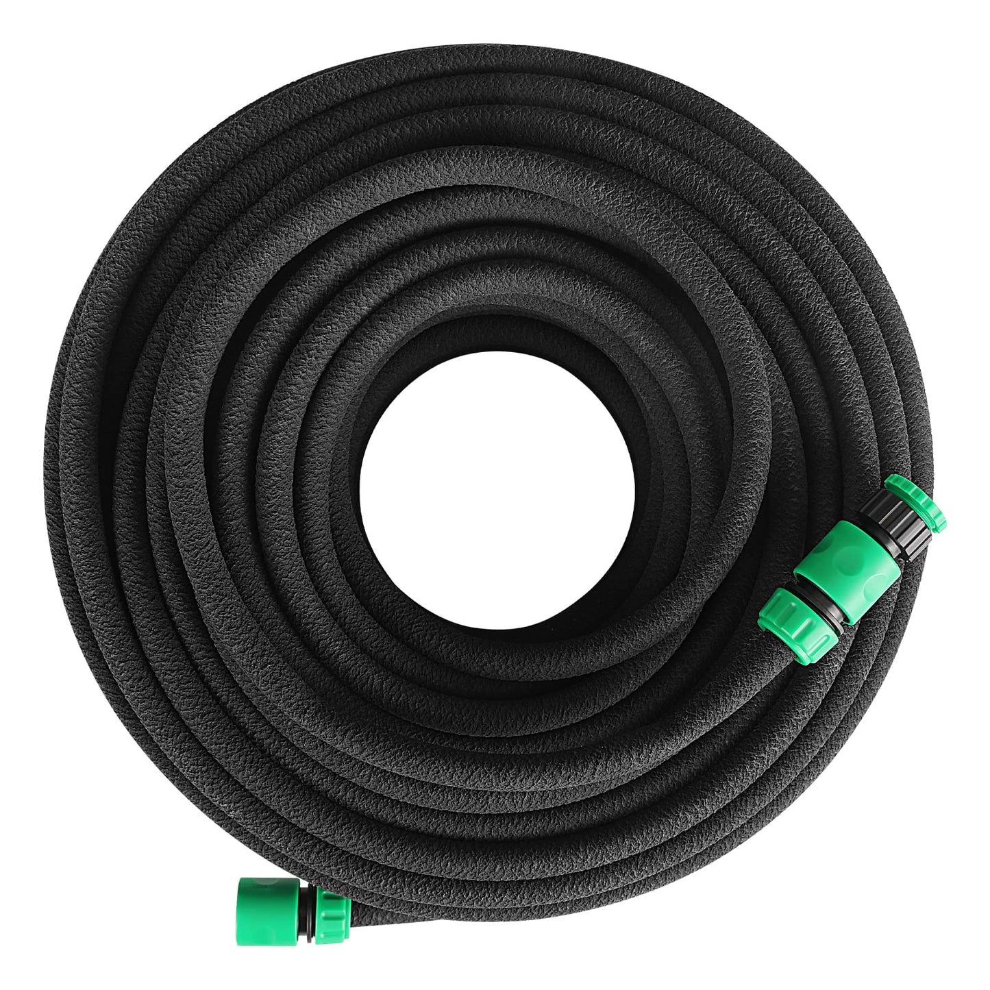 50M Drip Hose Set, Soaker Hose Set, Porous Pipe Leaky Pipe, Garden Hose for Watering, Gardens, Lawn, Patios, Black