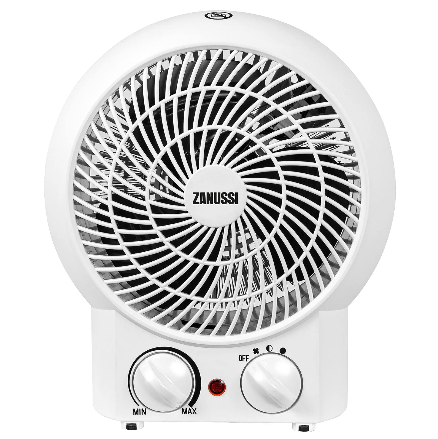 Zanussi ZFH1001 2000W Portable Upright Fan Heater, Two Heat Settings, Overheat Protection, Lightweight (1kg), 1 Year Guarantee - White(1 Pack)