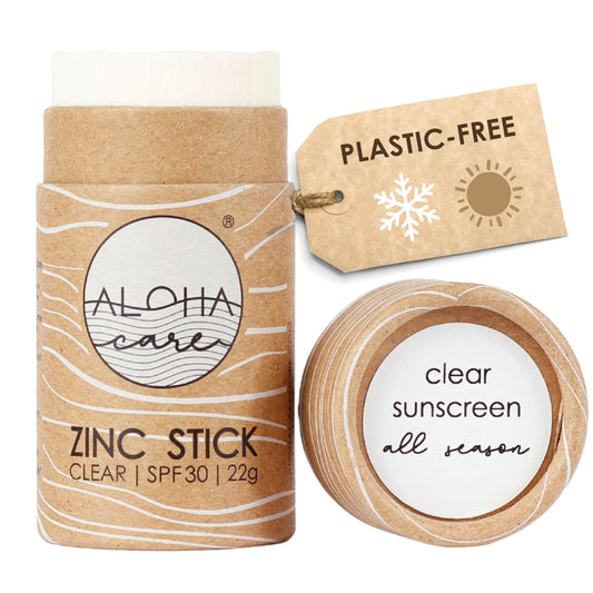 Alpine Ski Sun Cream and Lip Balm 2 in 1, Ski Sun Block Zinc Stick SPF 30, Plastic-Free Ski Sunscreen, Face & Lips SPF for skiing