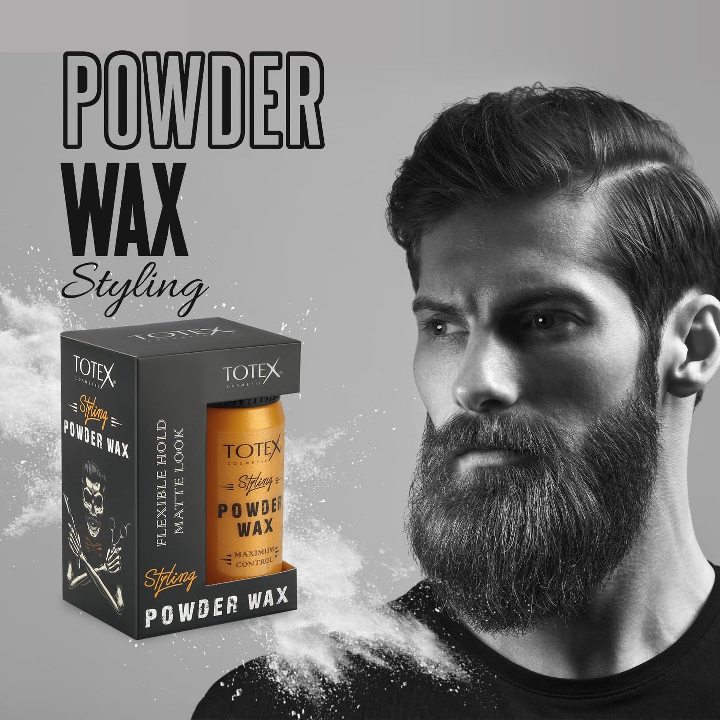 Totex Hair Styling Texturising Powder Wax - Volumizing Thickening Dust Powder Flexible Hold Matt Look Maximum Control for Men & Woman 20 gr Unscented 20 g (Pack of 1)