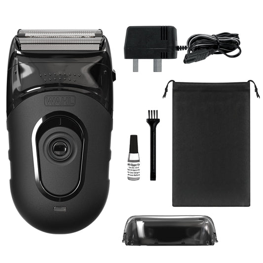 Wahl Li Compact Travel Shaver, Beard Shaver, Electric Shavers for Men, Washable Shaving Head, Easy Clean, Flex Foils, Close Cut, Small Shavers for Travelling Single