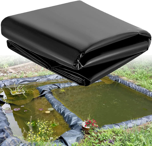 AzulLanse HDPE Pond Liner Surfaces Pond Liner Flexible Water Garden Fish Pond Liner for Small Ponds Fish Ponds Streams Fountain and Garden Waterfall 2.1 m x 3 m Thickness 0.3 mm