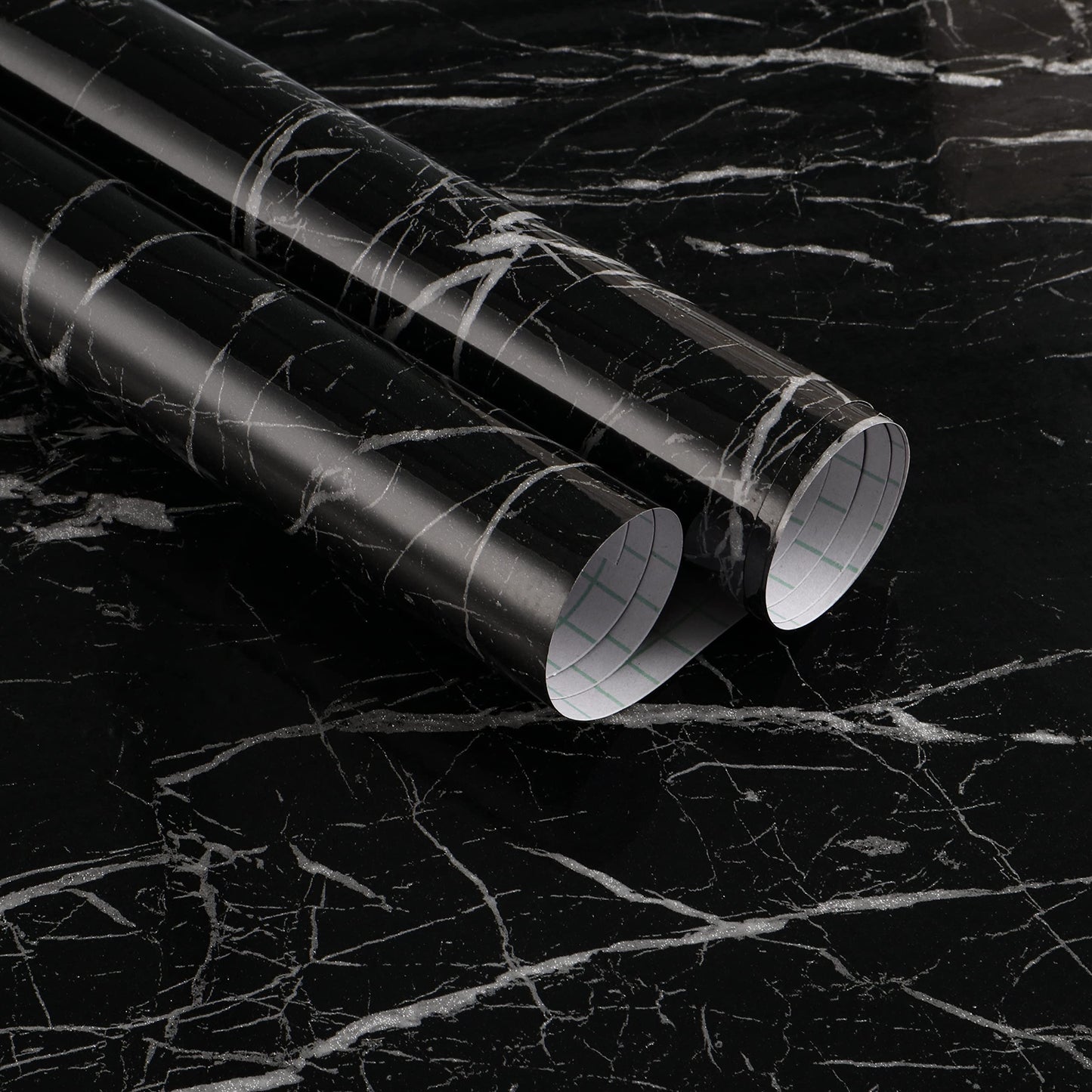 Yomshi 60x500cm Black Marble Wallpaper Peel and Stick Wallpaper Kitchen Worktop Covering Kitchen Wallpaper Self Adhesive Contact Paper for Kitchen Countertops Desk Cabinets Waterproof 60CM×5M