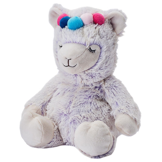 Warmies Plush Marshmallow Llama Microwavable, with French Lavender Scent, Hot or Cold Teddy for Relaxation and Warm Relief, Suitable for Adults and Children Lillac Llama