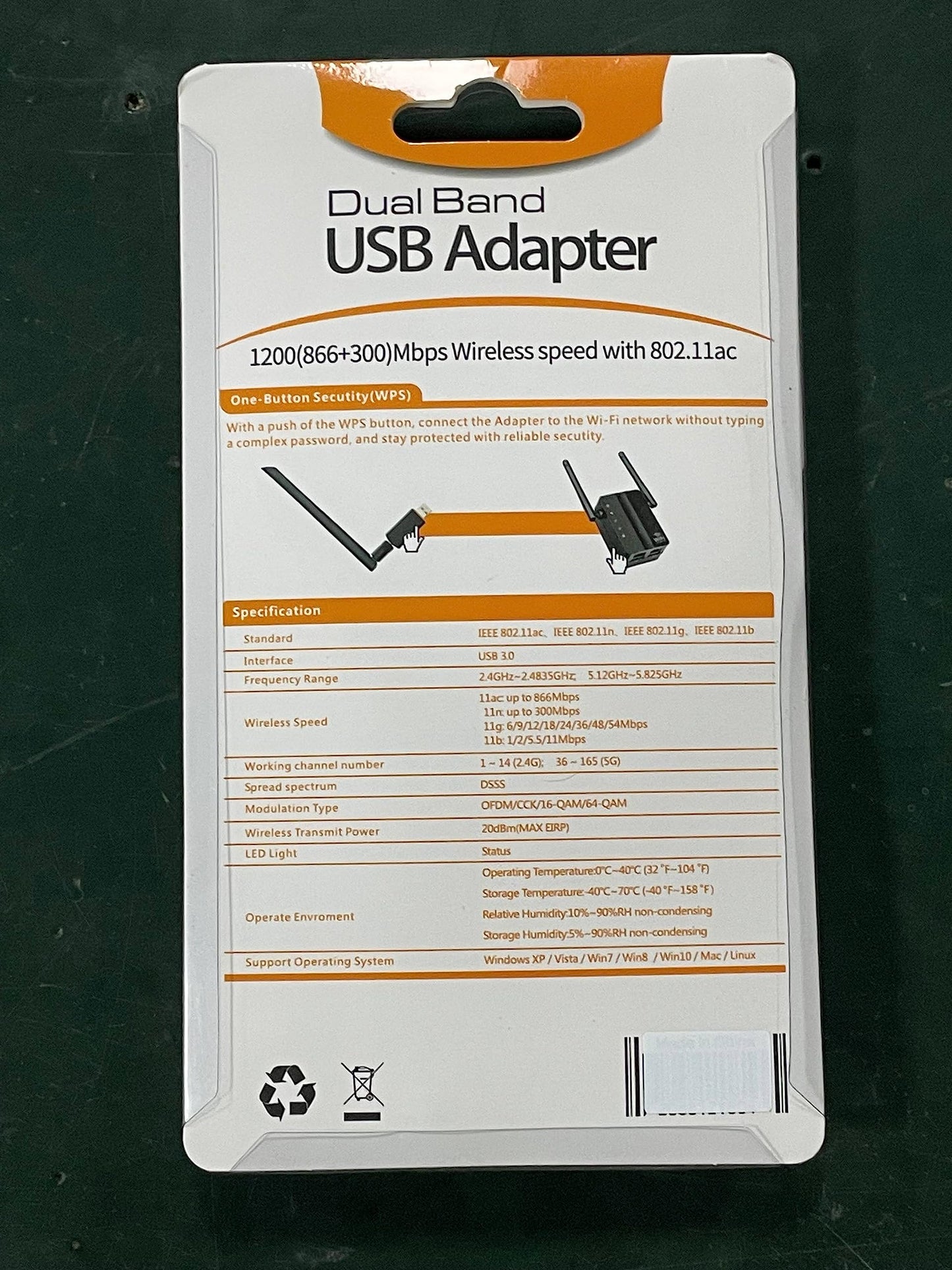 USB WiFi Adapter for PC, AC1300M USB Wi-fi Dongle 802.11ac Wireless Network Adapter with Dual Band 2.4GHz/5Ghz, High Gain 5dBi Antenna for Desktop Laptop Support Windows, MAC OS, Linux 1200Mbps Antenna