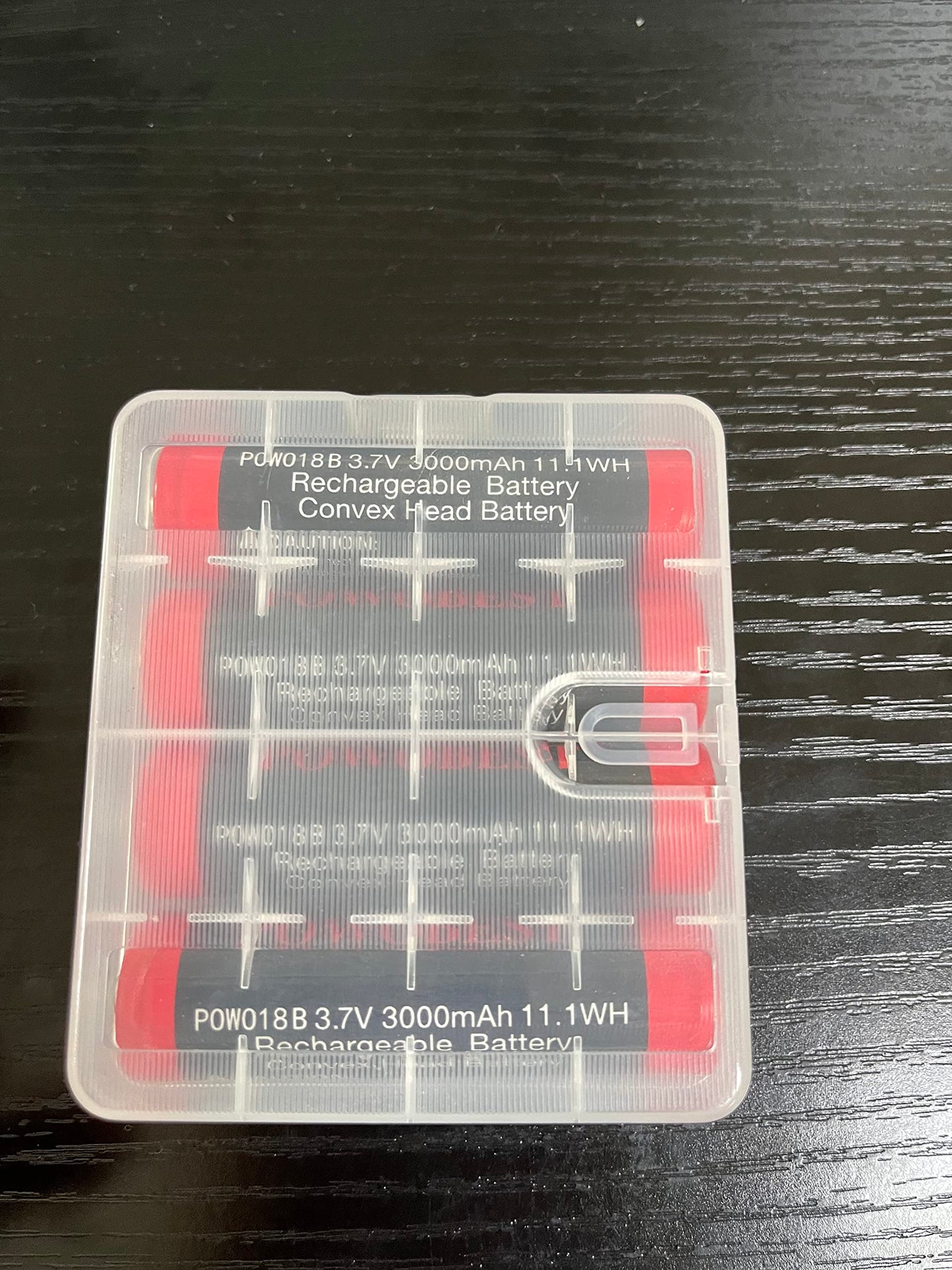 3000mAh Rechargeable NiMH Battery POWO18B,3.7V Large Capacity Flat Top Batteries with Case,Perfect for Flashlight, Camera,Small Fan, Doorbell, Toys,Headlamp,Product Patent Number:6319875(4pack) Black