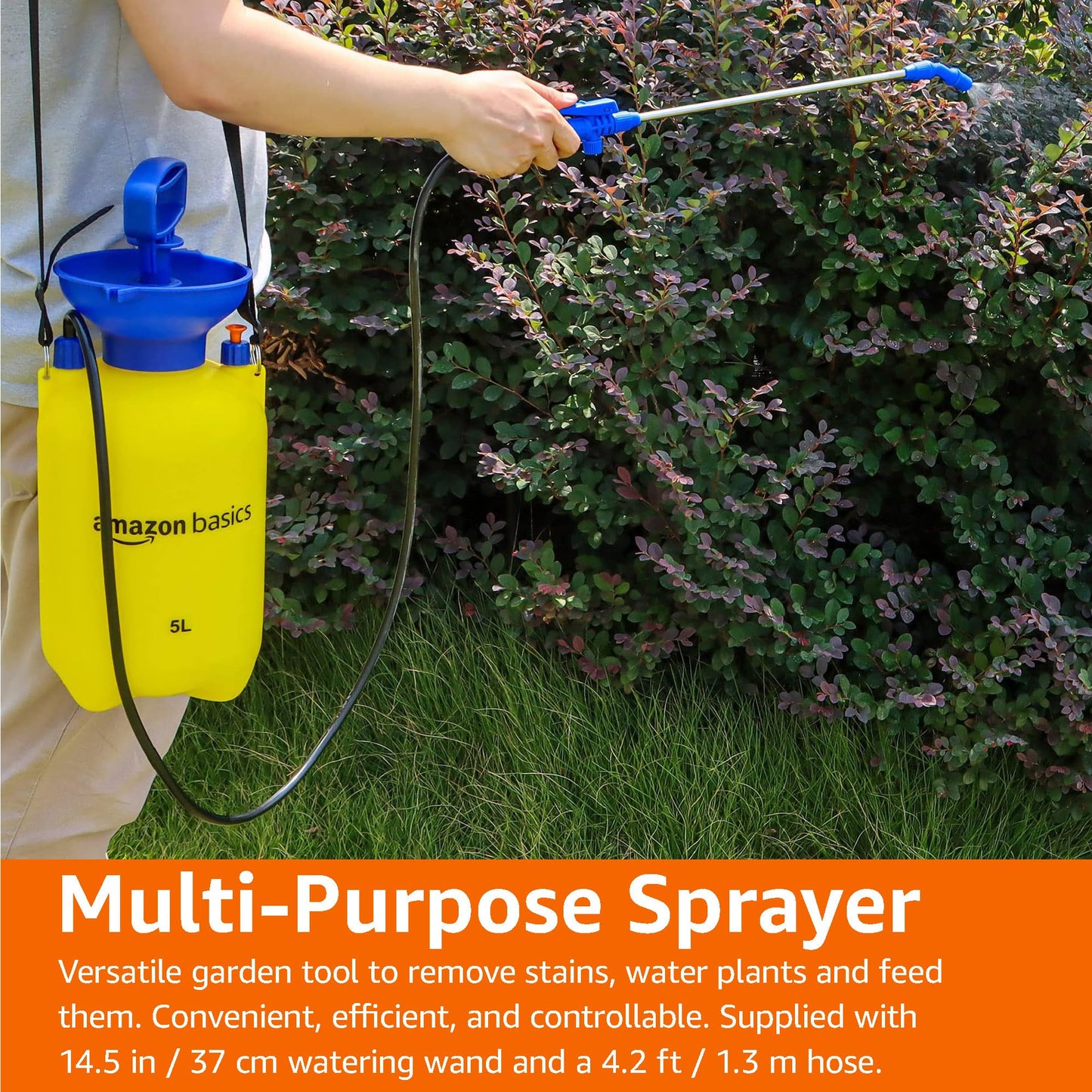 Amazon Basics Pressure Sprayer with Lockable Trigger Mechanism - 5 litres 5L