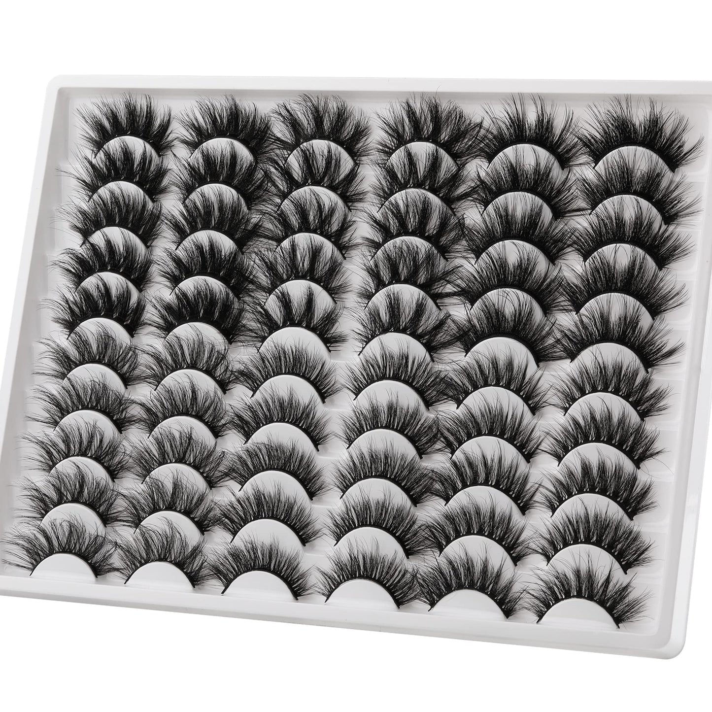 30 Pairs 20MM False Eyelashes ALICE Wholesale 6 Styles Lashes Bulk 6D Fluffy Volume Dramatic Faux Mink Eyelashes Multipack C