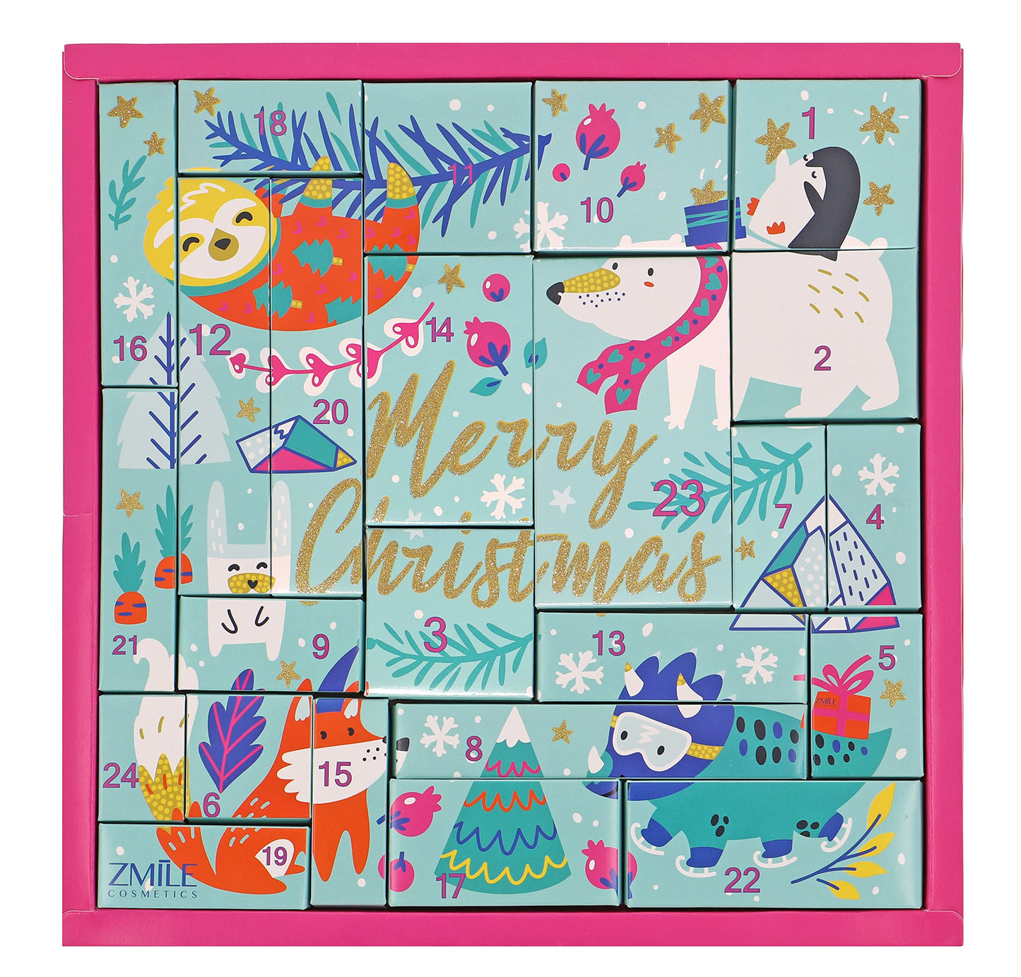 ZMILE Makeup Beauty Advent Calendar Cosmetic Christmas Gift – Animals Puzzle