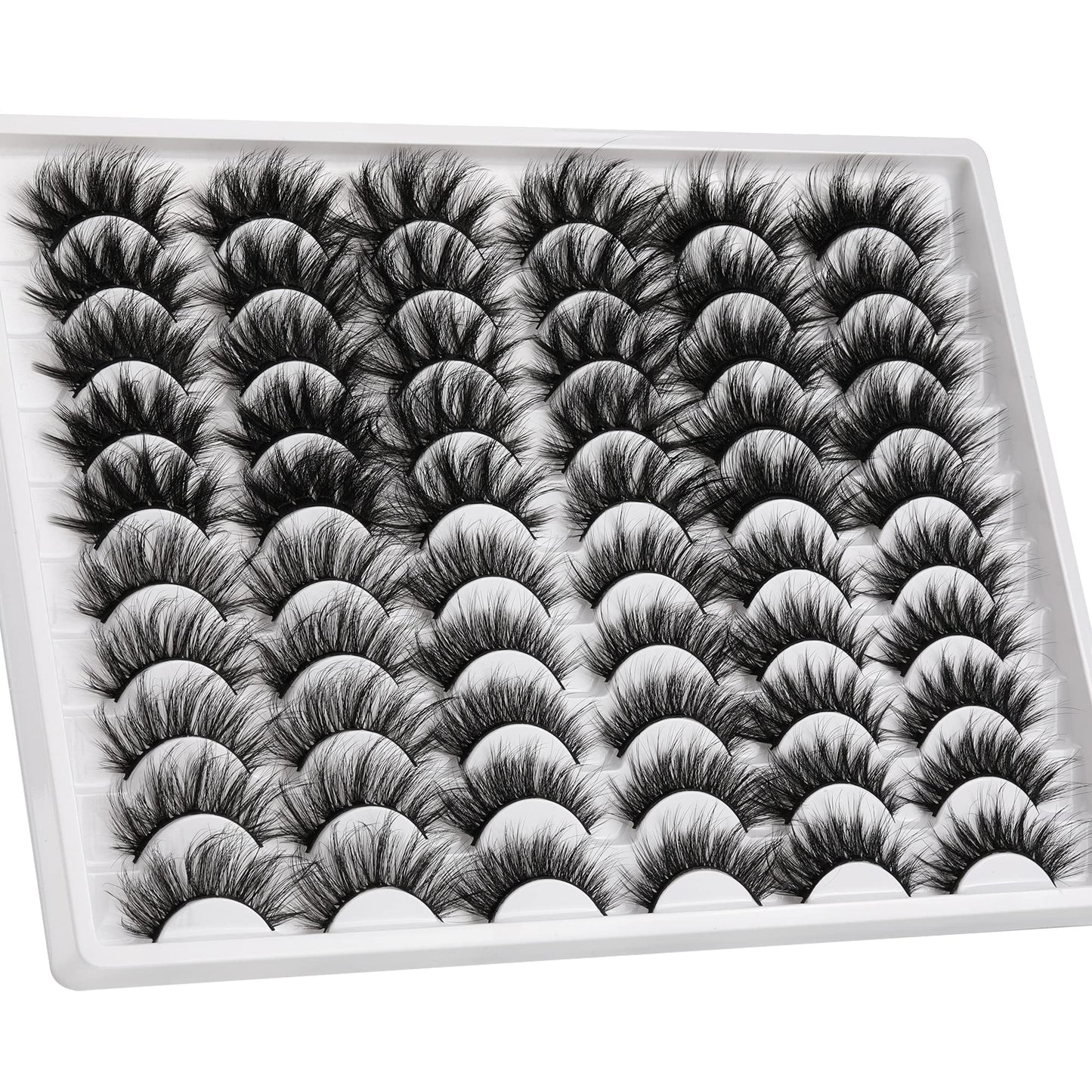 30 Pairs 20MM False Eyelashes ALICE Wholesale 6 Styles Lashes Bulk 6D Fluffy Volume Dramatic Faux Mink Eyelashes Multipack C